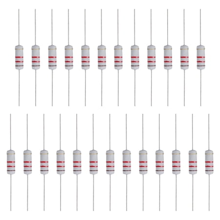 Uxcell 25Pcs 1.2K Ohm Resistor, 3 Watts 5% Tolerance Metal Oxide Film Resistor Axial Flame Proof for DIY Electronic Projects Circuits Experiments