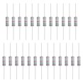 thumbnail image 1 of Uxcell 25Pcs 1.5K Ohm Resistor,  3 Watts 5% Tolerance Metal Oxide Film Resistor Axial Flame Proof for DIY Electronic Projects Circuits Experiments, 1 of 6
