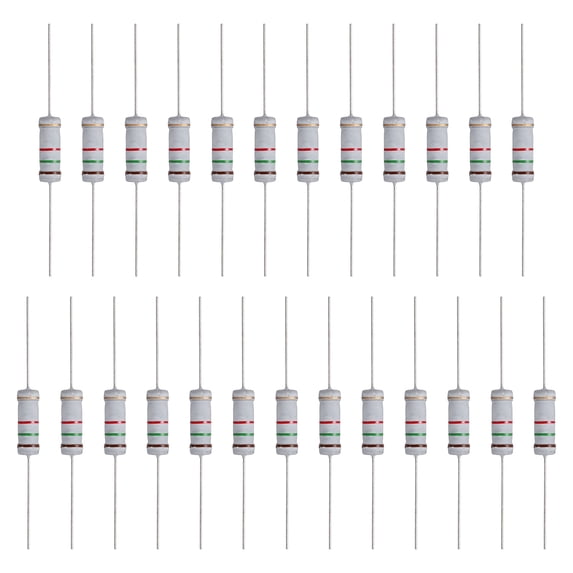 Uxcell 25Pcs 1.5K Ohm Resistor, 3 Watts 5% Tolerance Metal Oxide Film Resistor Axial Flame Proof for DIY Electronic Projects Circuits Experiments