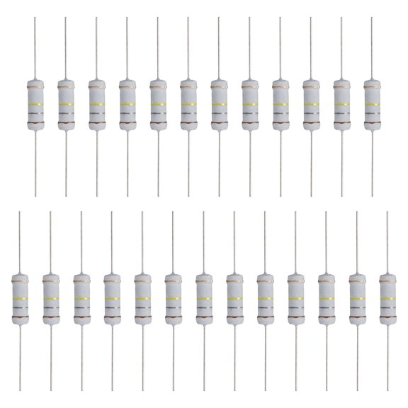 Uxcell 25Pcs 180K Ohm Resistor, 3 Watts 5% Tolerance Metal Oxide Film Resistor Axial Flame Proof for DIY Electronic Projects Circuits Experiments