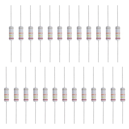 Uxcell 25Pcs 24K Ohm Resistor, 3 Watts 5% Tolerance Metal Oxide Film Resistor Axial Flame Proof for DIY Electronic Projects Circuits Experiments