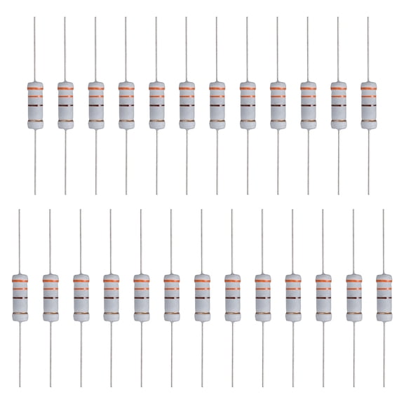 Uxcell 25Pcs 330 Ohm Resistor, 3 Watts 5% Tolerance Metal Oxide Film Resistor Axial Flame Proof for DIY Electronic Projects Circuits Experiments