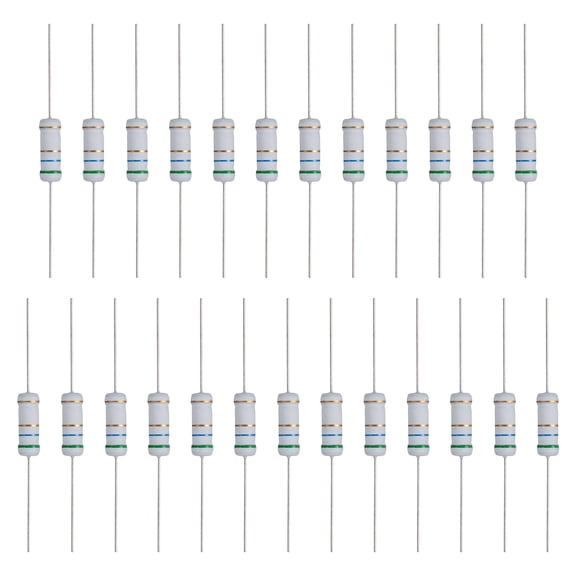 Uxcell 25Pcs 5.6 Ohm Resistor,  3 Watts 5% Tolerance Metal Oxide Film Resistor Axial Flame Proof for DIY Electronic Projects Circuits Experiments