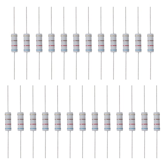 Uxcell 25Pcs 620 Ohm Resistor,  3 Watts 5% Tolerance Metal Oxide Film Resistor Axial Flame Proof for DIY Electronic Projects Circuits Experiments