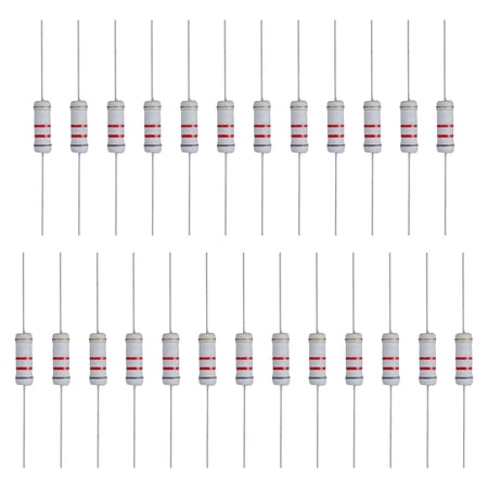 Uxcell 25Pcs 8.2K Ohm Resistor, 3 Watts 5% Tolerance Metal Oxide Film Resistor Axial Flame Proof for DIY Electronic Projects Circuits Experiments