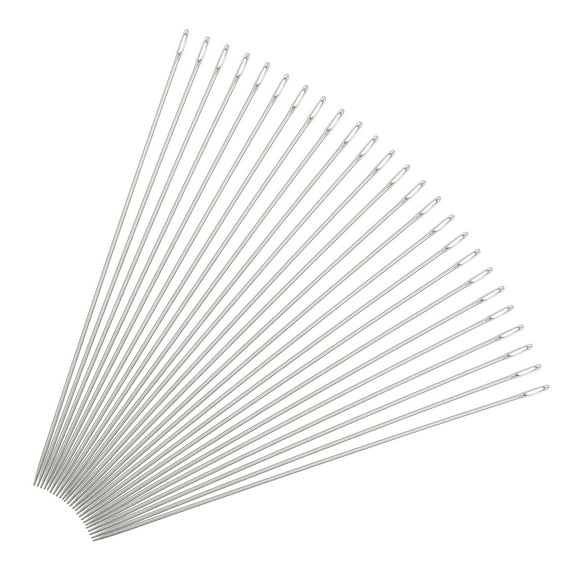 Uxcell 25Pcs Beading Needles Fine Thin Long Straight Sewing Embroidery Threads Stainless Steel 2.83 inch