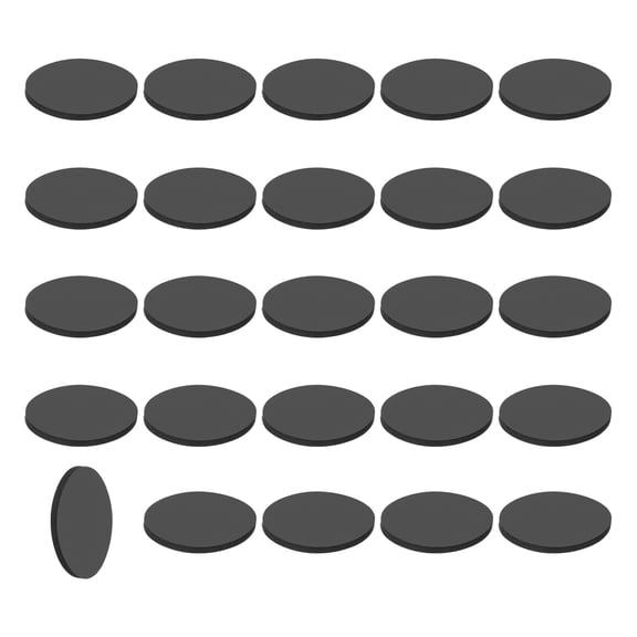 Uxcell 25Pcs Rubber Solid Discs Washers, 20mm OD x 1.5mm Thick Anti Slip Bumper Pads Non-Adhesive Rubber Spacers Flat Round Gasket Pad for Furniture Appliances DIY Craft, Black