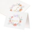 thumbnail image 1 of Uxcell 25Pcs Thank You Cards, 5.9"x7.9" Floral Folded Blank Cardstock, Thank You Notes for Greeting Cards Wedding Graduation Birthday DIY Craft Invitations, Daisy Wreath Style, 1 of 6