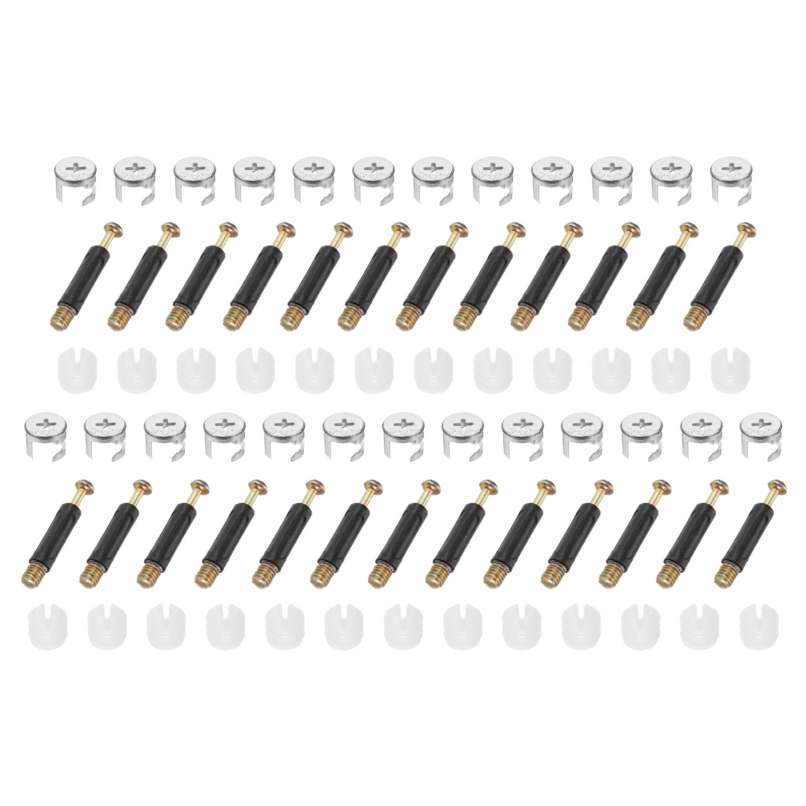 20 Pcs 12x10mm Furniture Cam Lock Nuts – Eccentric Fasteners For Cabinets, Drawers & Wardrobe Panels (Silver)