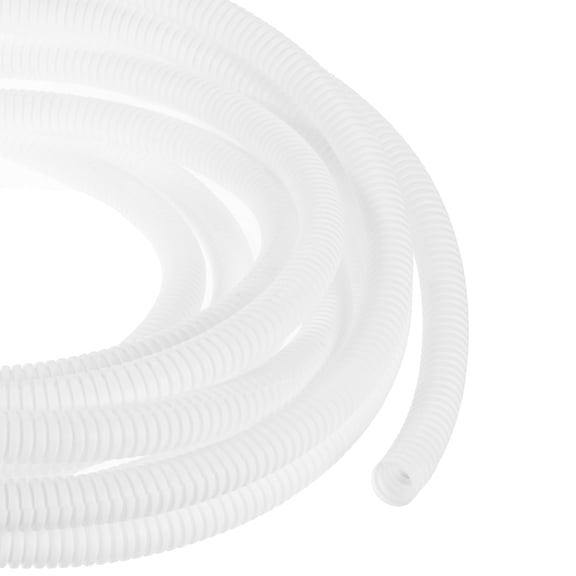 Uxcell 25ft 1/2 Inch White Wire Loom Split Tubing Cord Protectors Flexible Conduit