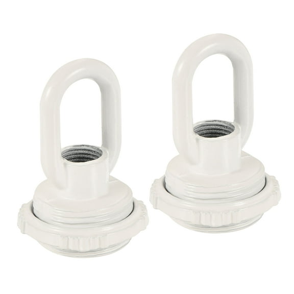 Uxcell 25kg Max Load 30x44mm M10 Thread Ring Shape Female Loop Eye Nut White 2 Pack