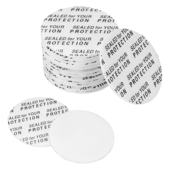 Uxcell Foam Lid Liner Adhesive Round PS Pressure Sensitive Seals Cap Liners for Jar Bottle 0.98" 80 Pcs Black