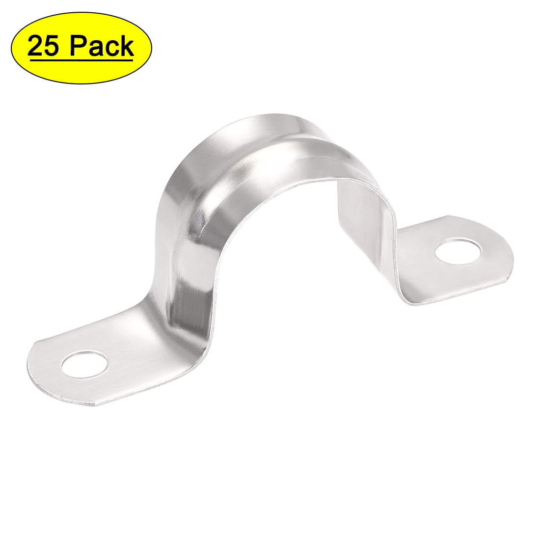 Uxcell 25mm(1") 201 Stainless Steel 2 Holes Rigid Pipe Strap Tension ...