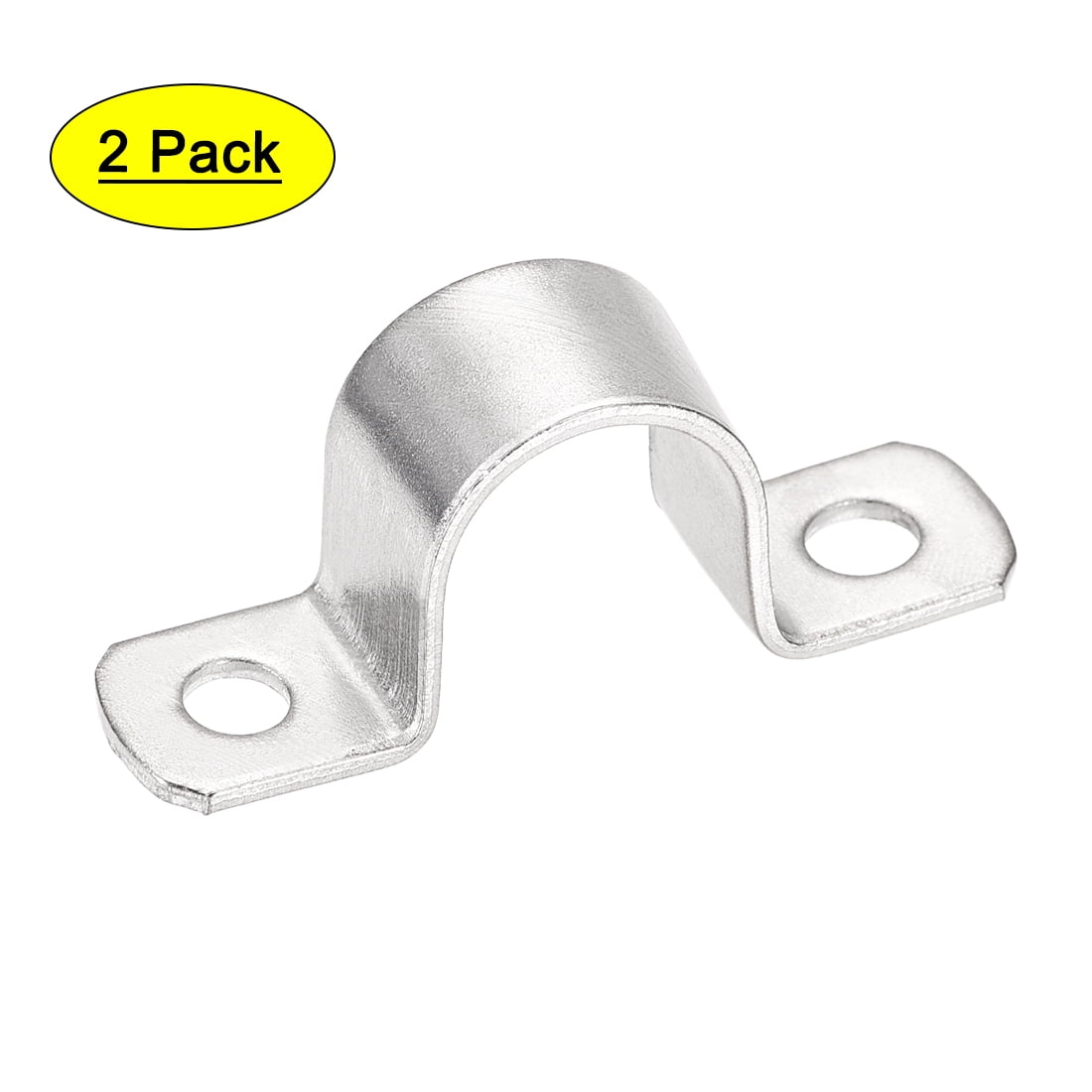 Uxcell 25mm(1") 304 Stainless Steel 2 Holes Rigid Pipe Strap Tension ...