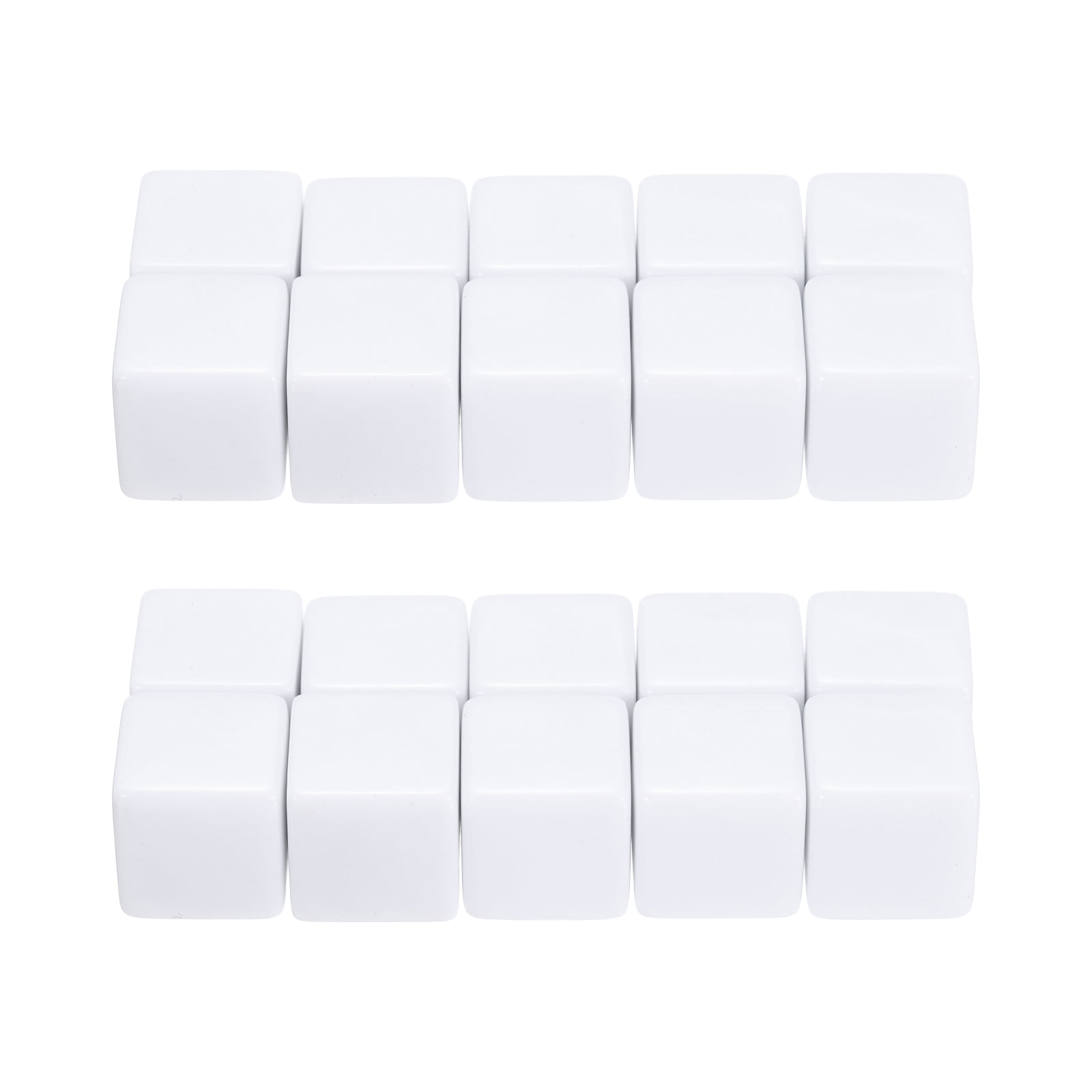 25 mm Acrylic Dice Blank, 20 Pcs Standard Game Dice Square Corner for Board Games Teaching, White