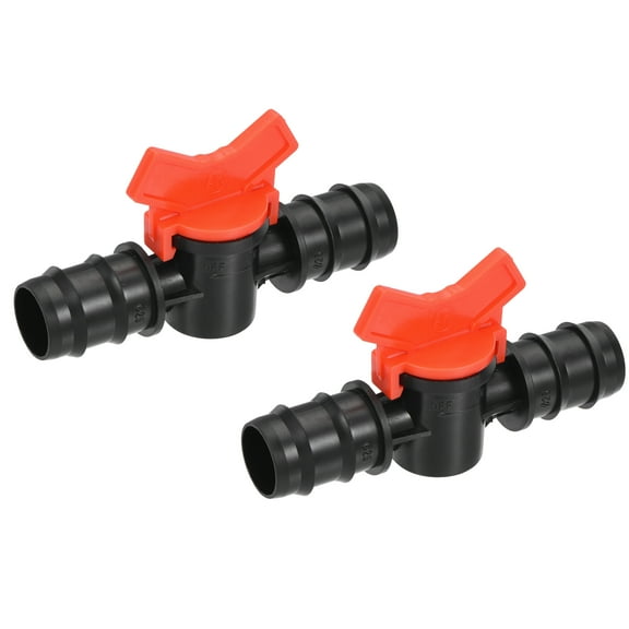 Uxcell 25mm Barb Connector Shut Off Switch Ball Valve Plastic for Irrigation 2 Pack