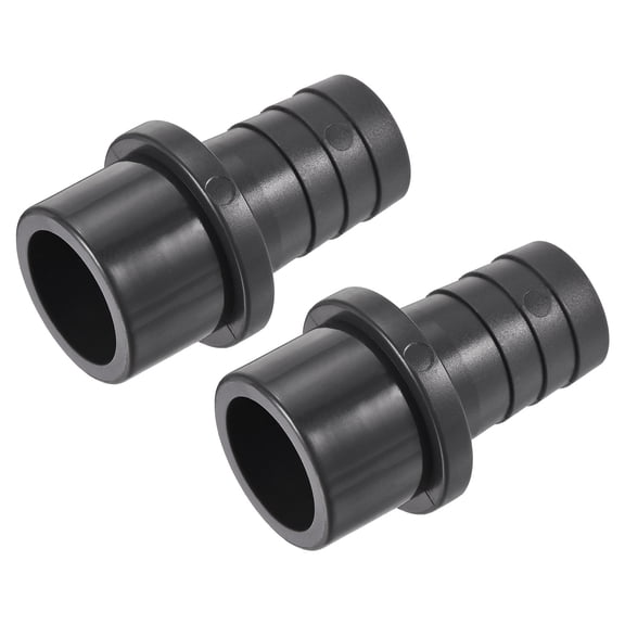 Uxcell 25mm Barbed x 32mm OD Spigot Straight Pipe Fitting Quick Connector, Black 2 Pack