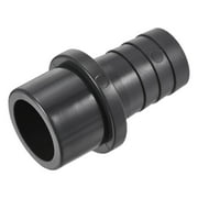 Uxcell 25mm Barbed x 32mm OD Spigot Straight PVC Pipe Fitting Quick Connector, Black