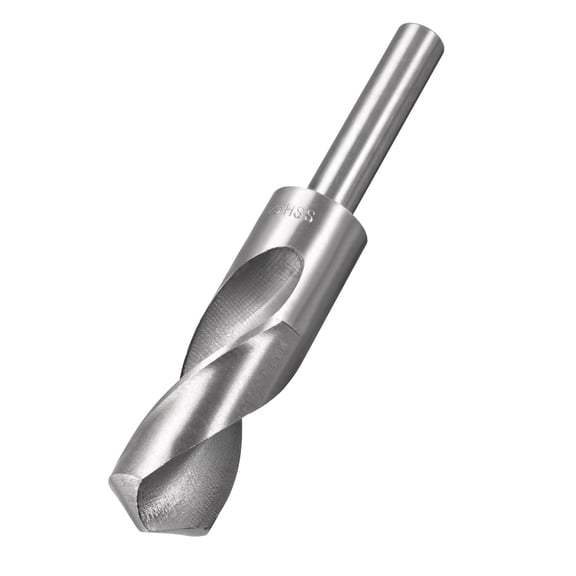 Uxcell 25mm Dia 1/2" Straight Shank High Speed Steel HSS Reduced Shank Drill Bit