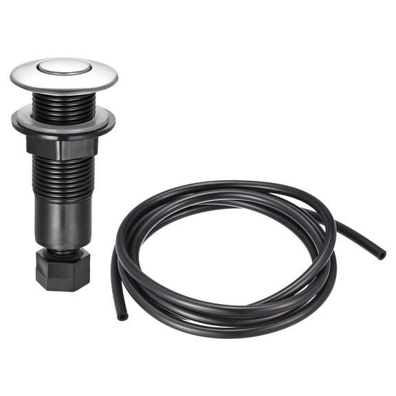 Uxcell 25mm Garbage Disposal Air Switch Button 304 Stainless Steel for Sink Top Waste Disposer with Air Hose