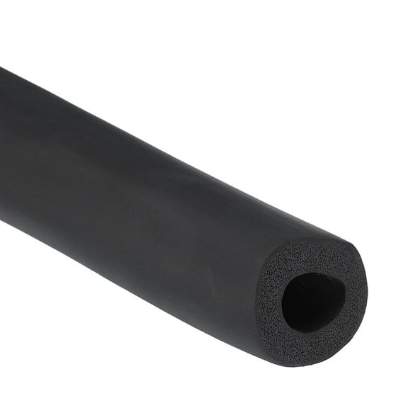 Uxcell 25mm ID x 45mm OD x 1m Long Pipe Insulation Foam Tube Cover Wrap Roll EPDM Tubing, Black