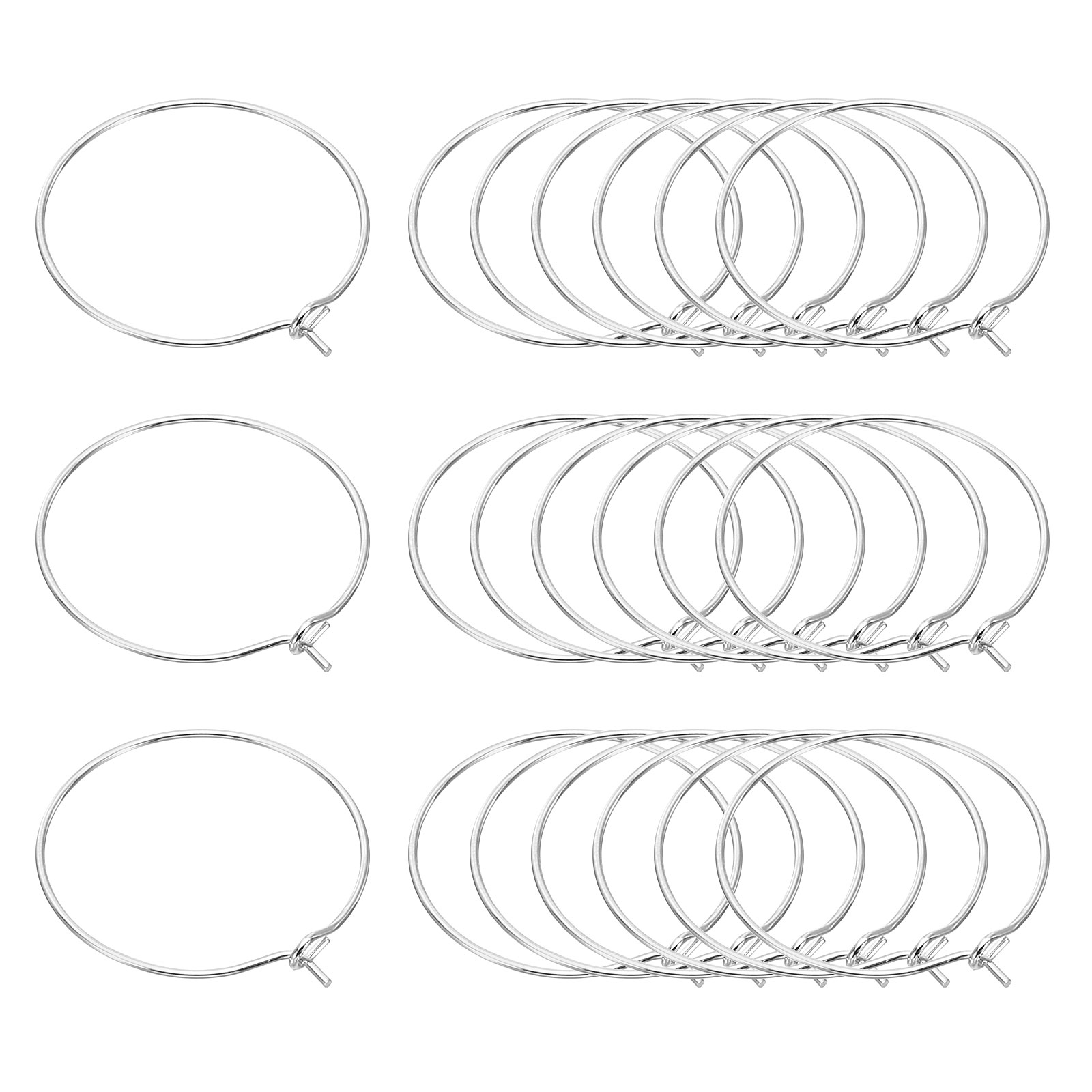 Uxcell 25mm Jump Rings, 100 Pack Metal O Ring Open Jump Rings for Jewelry  Making Keychains, White 