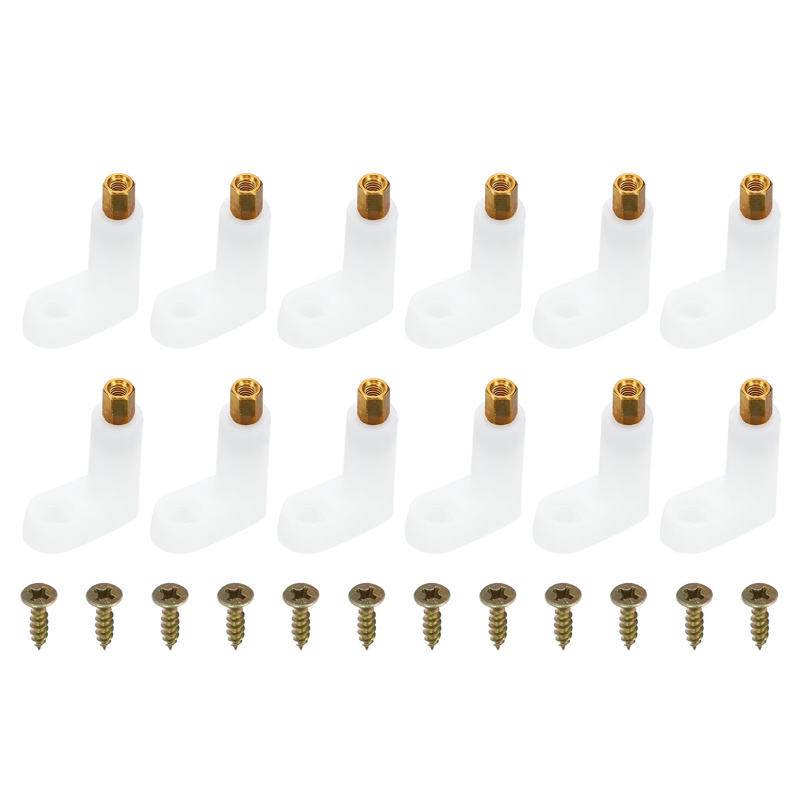 Uxcell 25mm L Type PCB Spacer Kit, 12Pack PCB Insulated Motherboard
