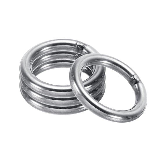 Uxcell 25mm Metal O Rings, 4 Pack 304 Stainless Steel Round Rings for Hardware Bags