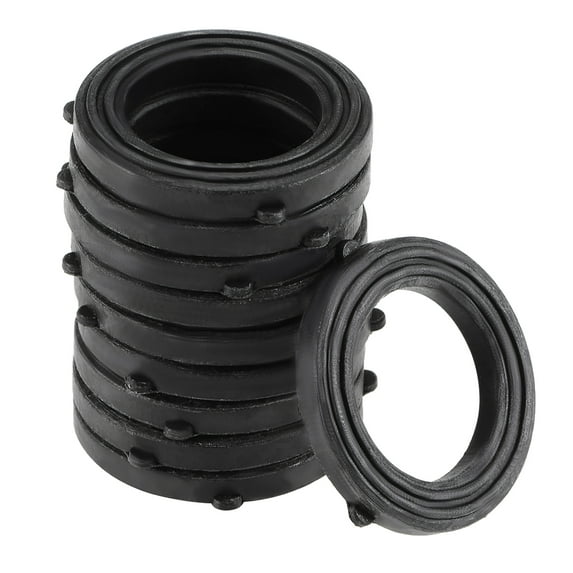 Uxcell 25mm OD 16mm ID 3.5mm Thick Nitrile Rubber Flat Washers with Outer Tab 10 Count