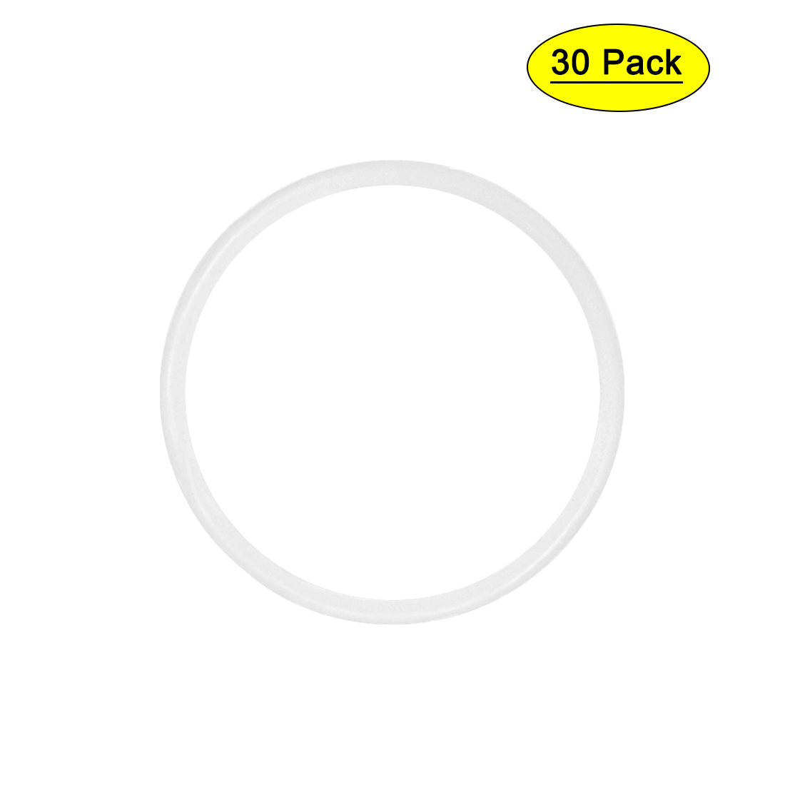 Uxcell 25mm OD 22mm ID 1.5mm Width Silicone Seal ORings White 30 Pack