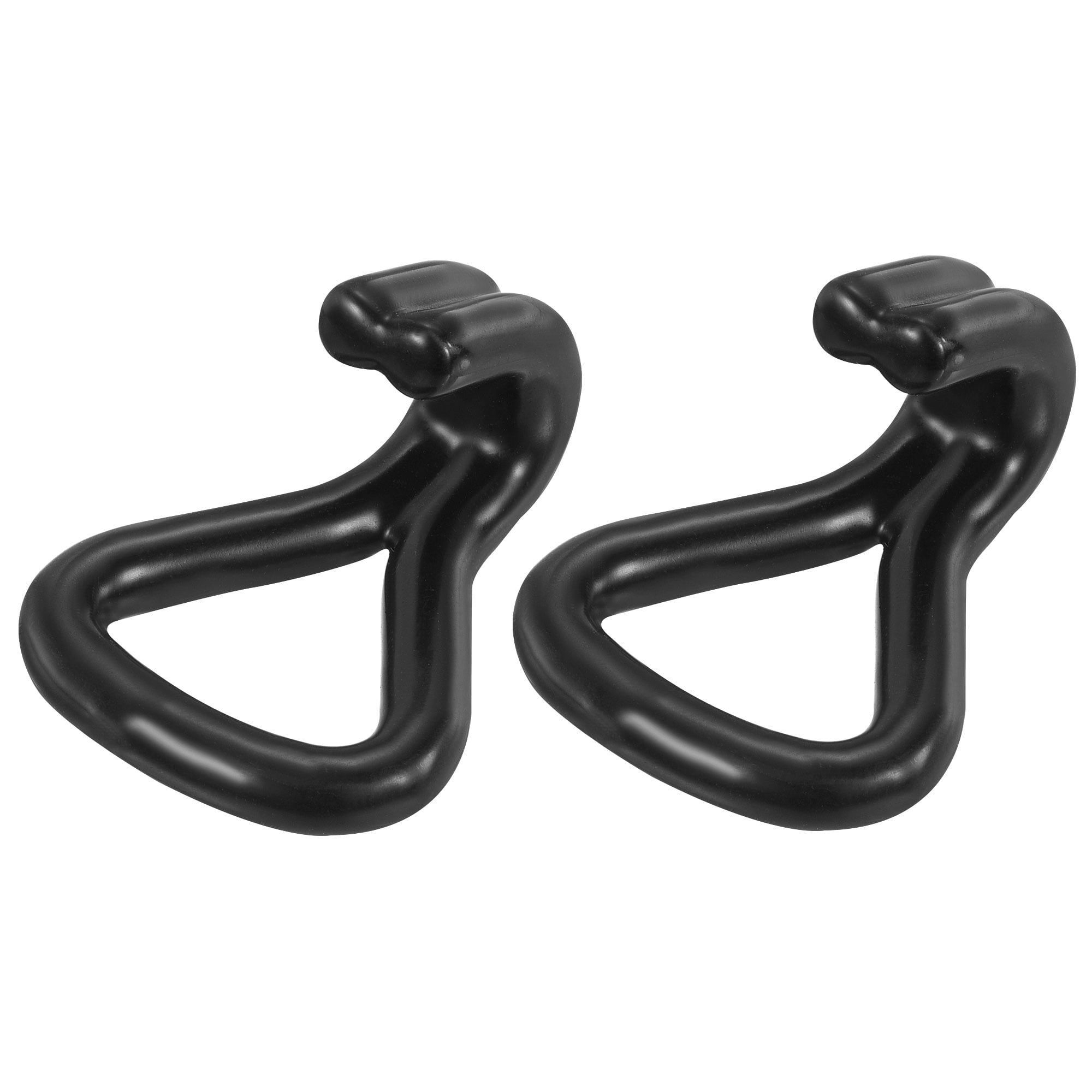 Uxcell 25mm Pack of 2 Double J Strap Hook High Load Plastic Coating