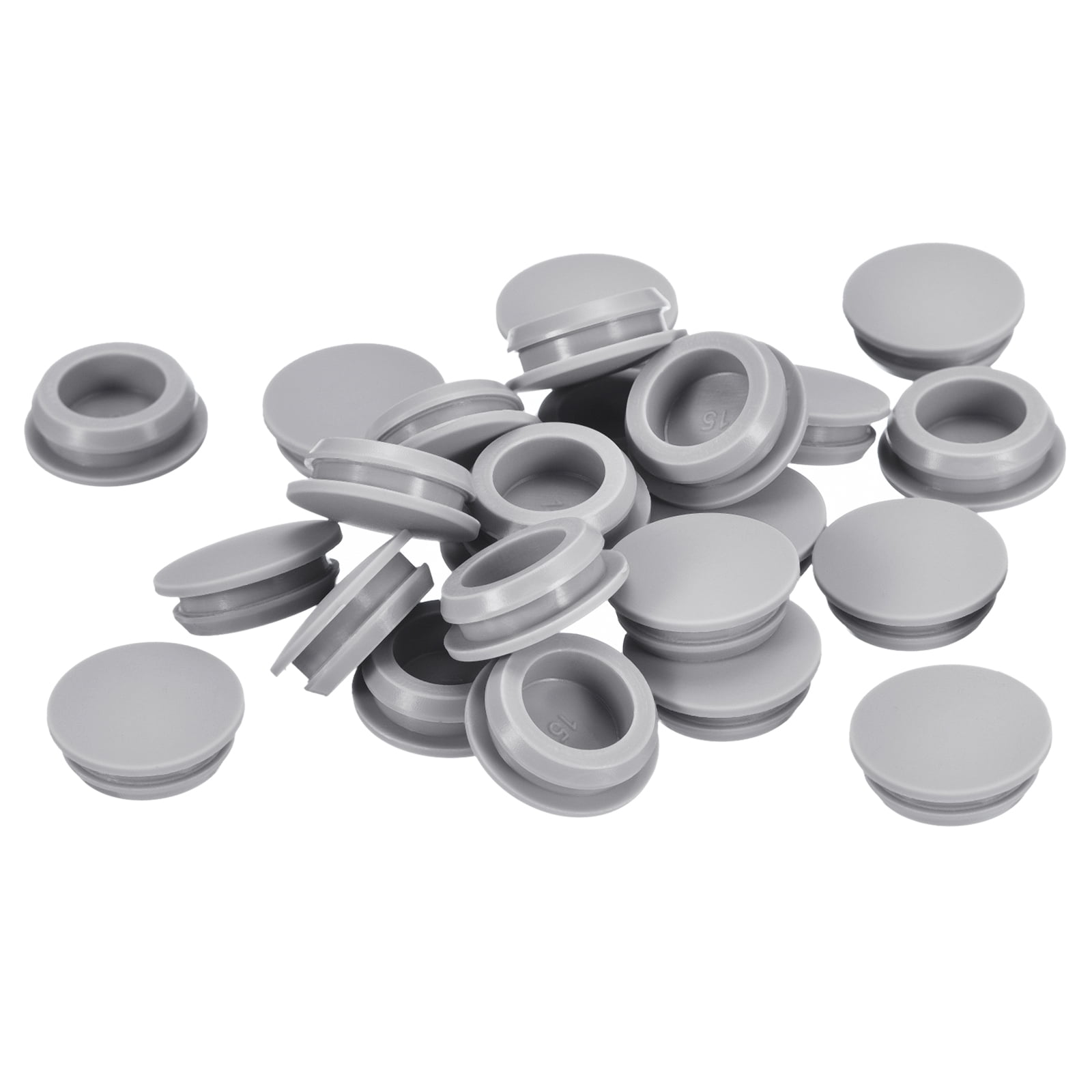 Uxcell 25pack Silicone Plugs, Rubber Round Snap in Locking Hole Plugs ...