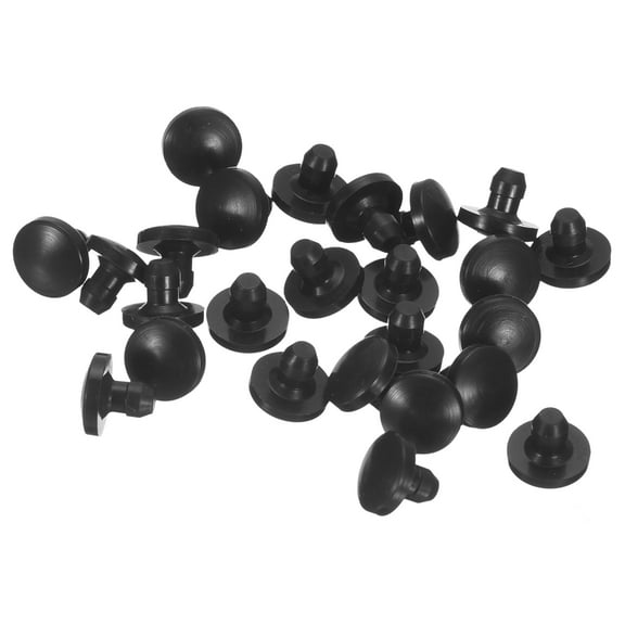 Uxcell 25pack Silicone Plugs, Rubber Round Snap in Locking Hole Plugs Waterproof Hole Plug for 2.5-3mm Hole, Black