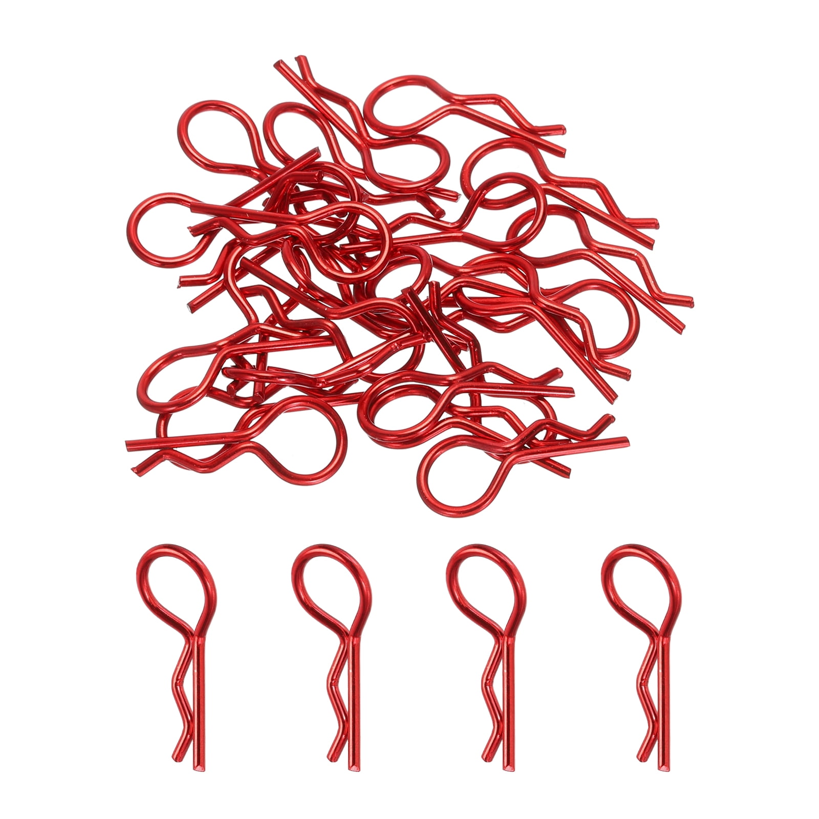 Uxcell 25pcs Body Clips Bent Springy Pins for 1/8 1/10 Scale Model RC ...