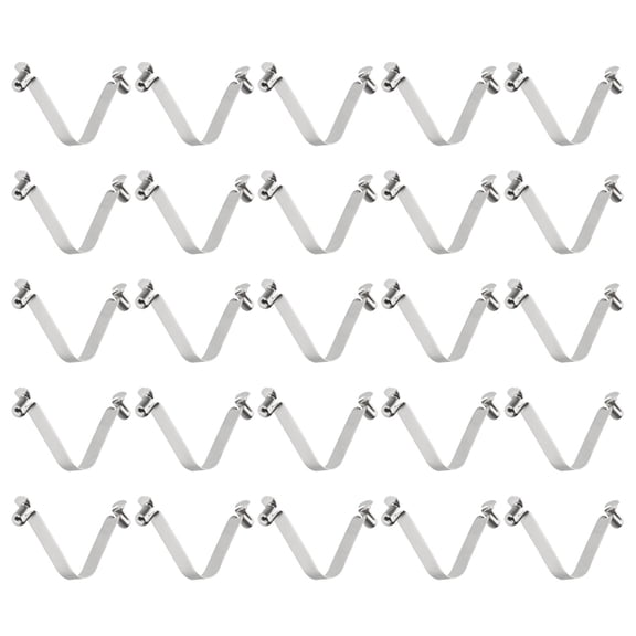 Uxcell 25pcs Double Button Kayak Paddle Snap Spring Clip 6.5x10x50mm 65Mn Spring Steel V-Shaped Hollow Lift Telescopic Locking Tube Pole Clips for Tent Umbrella Camping