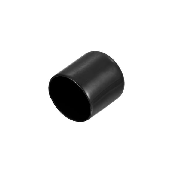 Uxcell 25pcs Rubber End Caps 1 1/8"(28mm) ID Vinyl Round End Cap Cover Black