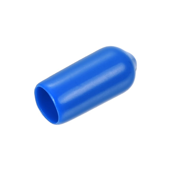 Uxcell 25pcs Rubber End Caps 1/4"(6mm) ID Vinyl Round End Cap Cover Screw Thread Protector Blue