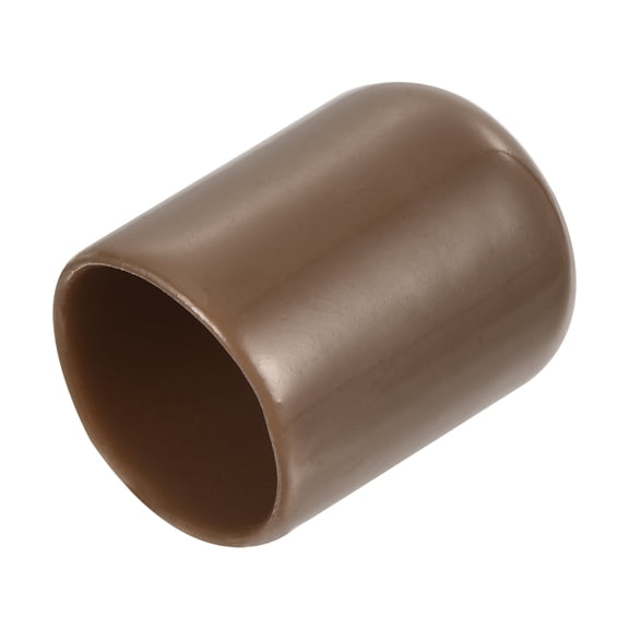 Uxcell 25pcs Rubber End Caps 15mm ID Vinyl End Cover Screw Thread Protector Brown