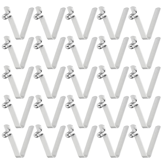 Uxcell 25pcs Single Button Kayak Paddle Snap Spring Clip 4x6.5x26mm 65Mn Spring Steel V-Shaped Hollow Lift Telescopic Locking Tube Pole Clips for Tent Umbrella Camping