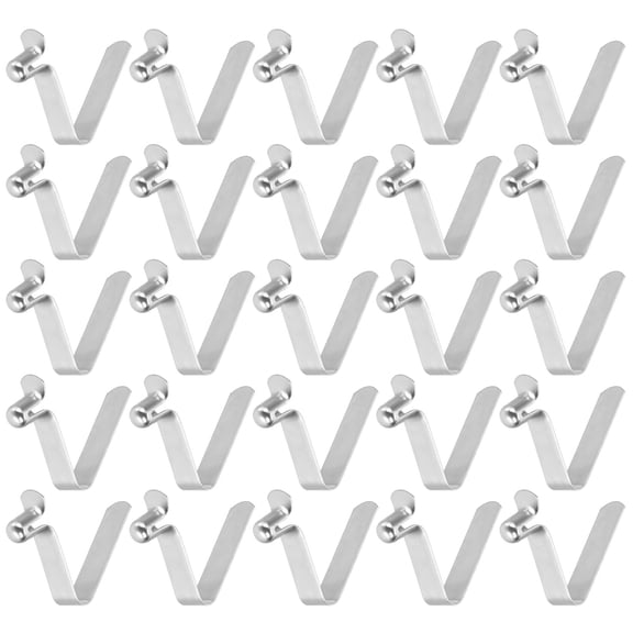 Uxcell 25pcs Single Button Kayak Paddle Snap Spring Clip 5x8x25mm 65Mn Spring Steel V-Shaped Hollow Lift Telescopic Locking Tube Pole Clips for Tent Umbrella Camping