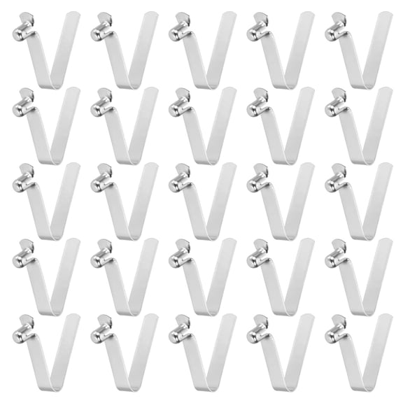 Uxcell 25pcs Single Button Kayak Paddle Snap Spring Clip 6x8.5x34mm 65Mn Spring Steel V-Shaped Hollow Lift Telescopic Locking Tube Pole Clips for Tent Umbrella Camping