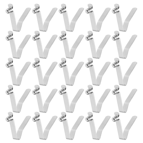 Uxcell 25pcs Single Button Kayak Paddle Snap Spring Clip 6x8.5x35mm 65Mn Spring Steel V-Shaped Hollow Lift Telescopic Locking Tube Pole Clips for Tent Umbrella Camping