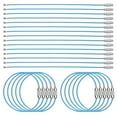 thumbnail image 1 of Uxcell 25pcs Wire Keychain Cable 6" Plastic Coated 1.5mm Stainless Steel Key Ring Cable Loop Rings Blue, 1 of 7