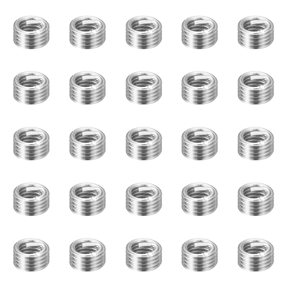 Uxcell 25pcs Wire Thread Inserts M1.6 x 0.35 x 1.5D Metric Helical Threaded Sleeve
