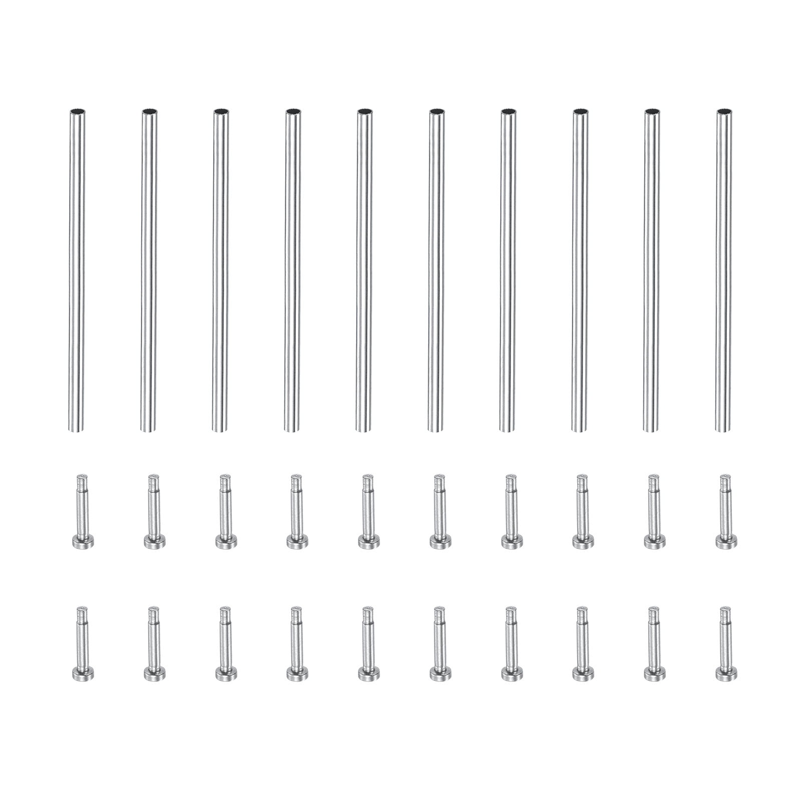 Uxcell 25x1mm Stainless Steel Tube Friction Pins Watch Strap Pressure ...