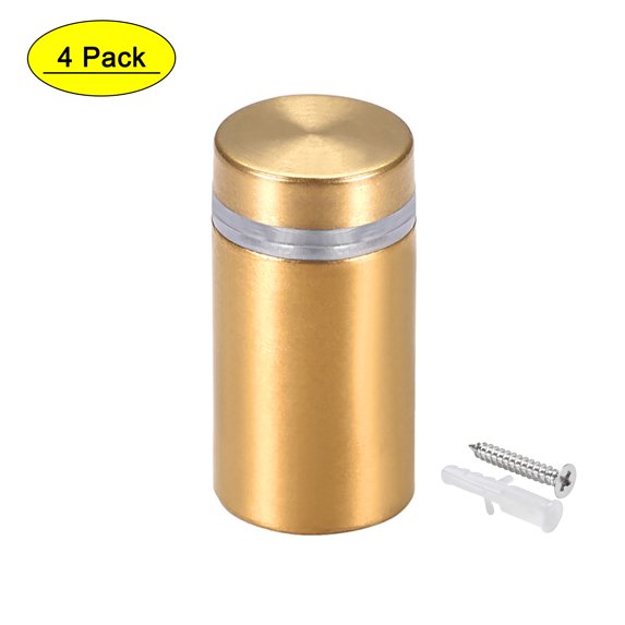 Uxcell 25x82mm Standoff Screws Stainless Steel with Accessories 4 Pack, Gold Tone 16mmx32mm