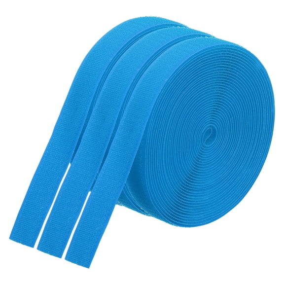 Uxcell 26.25 Feet Carpet Marker Strips, 3 Rolls Blend Strips Spots Hook Tape, Blue