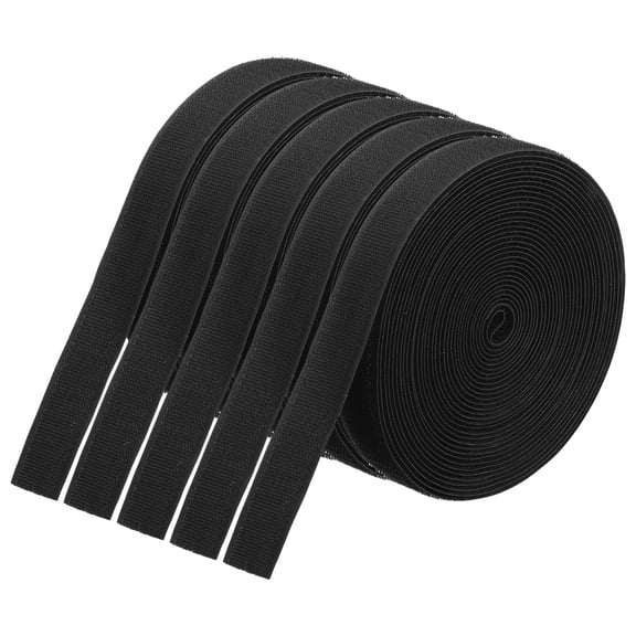 Uxcell 26.25 Feet Carpet Marker Strips, 5 Rolls Blend Strips Spots Hook Tape, Black