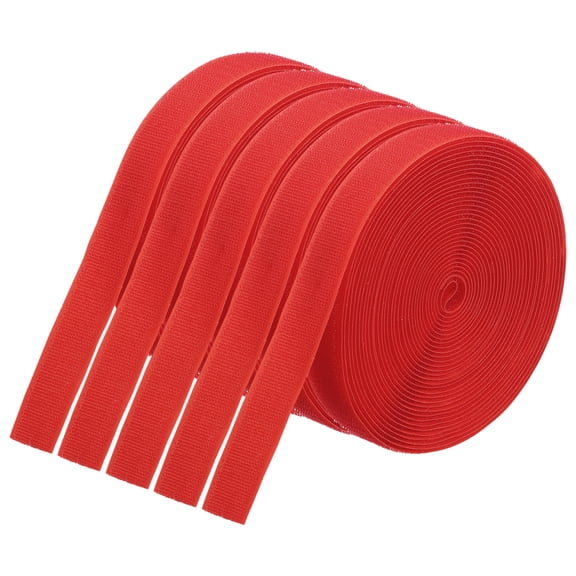 Uxcell 26.25 Feet Carpet Marker Strips, 5 Rolls Blend Strips Spots Hook Tape, Red