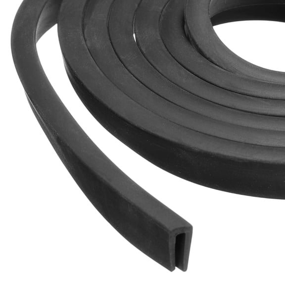 Uxcell 26.2ft U Rubber Edge Trim Fit for 2mm Edge, 5 mm x 10 mm Black